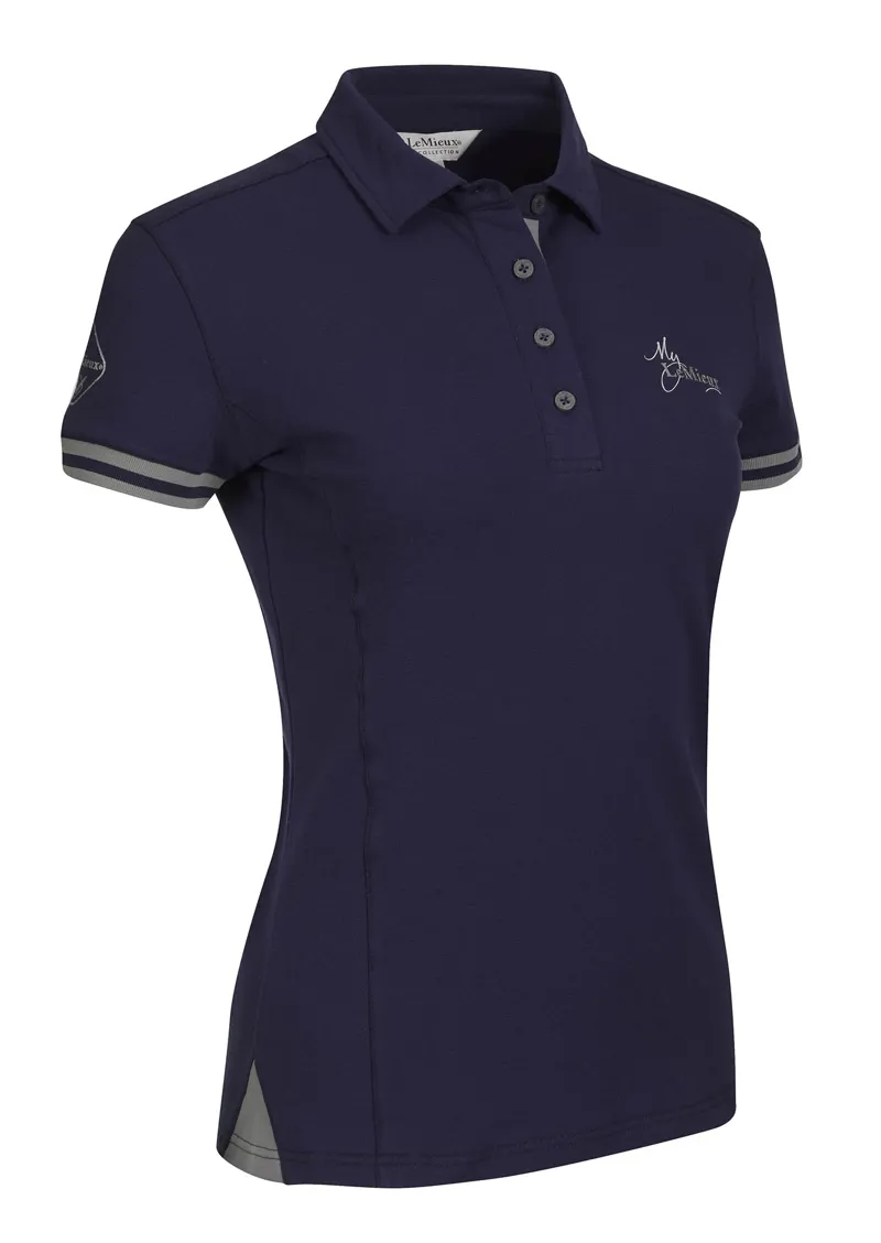 LeMieux Polo Shirt Ladies in Navy Blue-3